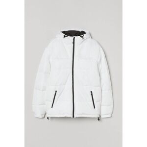 Size Small - H&M Hooded Puffer Jacket White